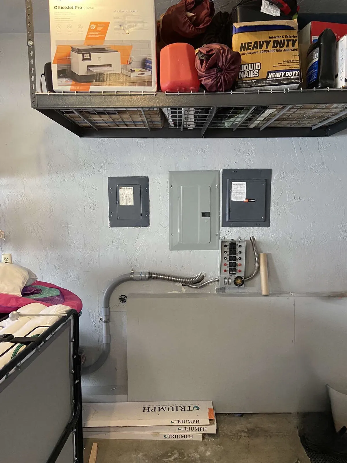 Finished drywall repair around electrical box, seamless with existing wall