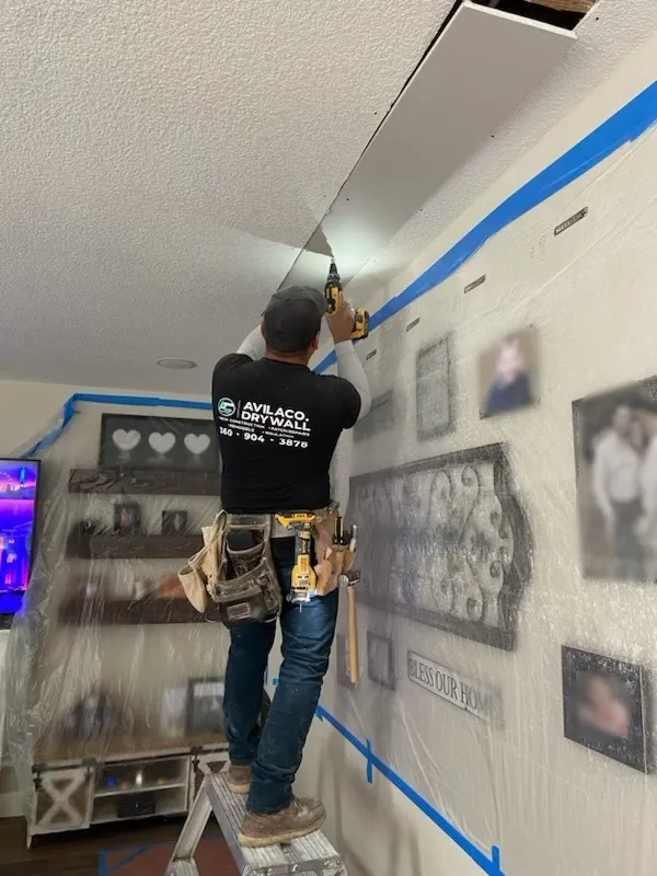 Drywall repair work