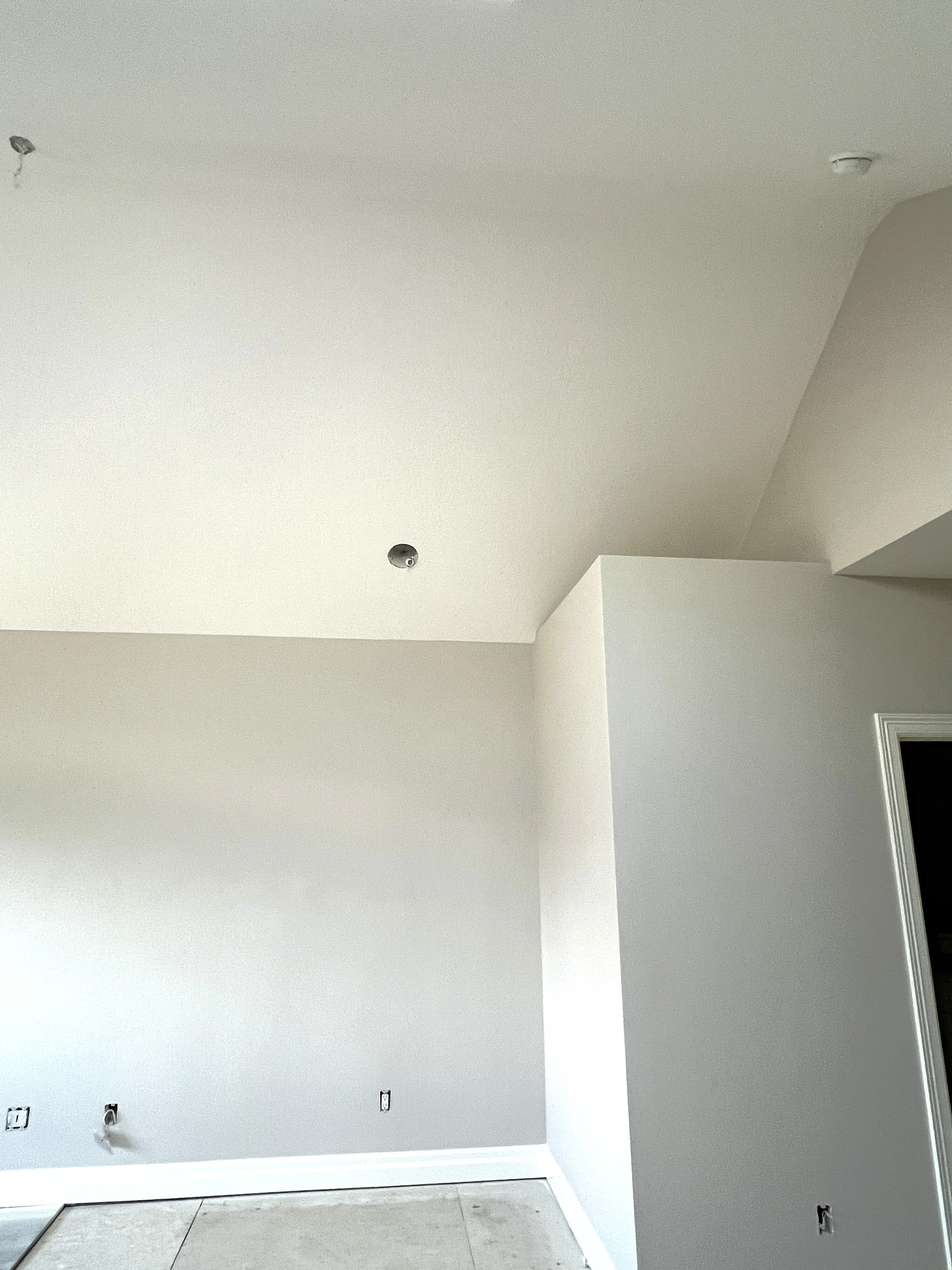 Finished vaulted ceiling drywall installation in residential remodel in Southwest Washington