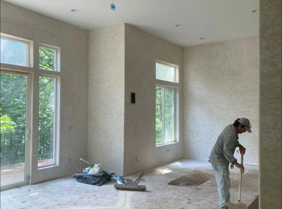 Drywall repair and patching on residential ceiling