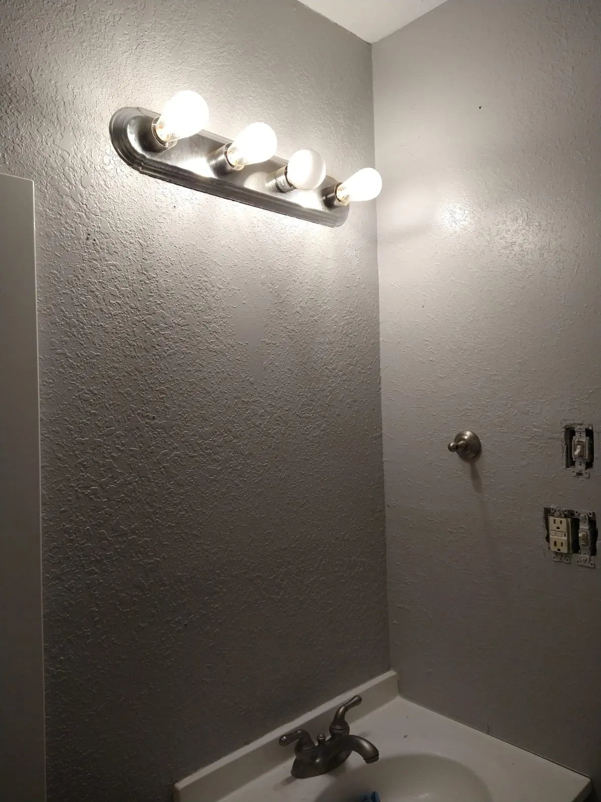 Wall patch repair with texture matching in Clark County, WA home